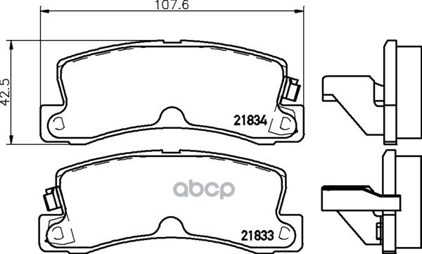 Колодки тормозные дисковые к-т 4 шт Mintex арт. MDB1994
