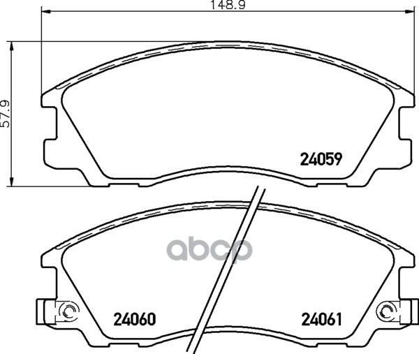 Колодки Тормозные Дисковые Передн. Terracan (Hp) Mintex арт. mdb2605