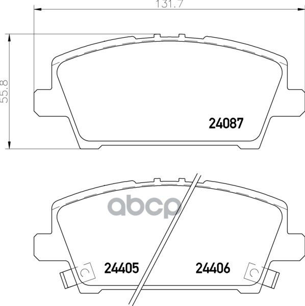 Колодки Тормозные Дисковые К-Т 4 Шт. Mdb2791 Mintex арт. MDB2791