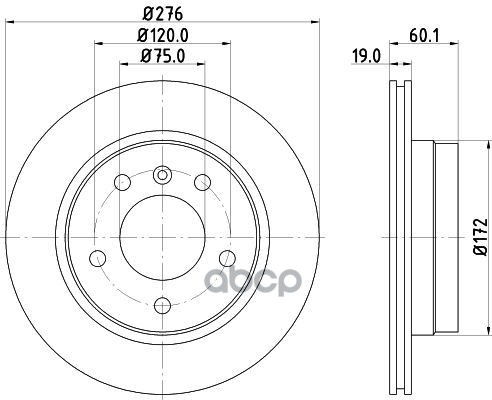 Диск Тормозной 3 (E36)  3 (E46)  3 Compact (E46)  3 Convertible (E36)  3 Convertible (E46)  3 Coupe Mintex арт. mdc1053c