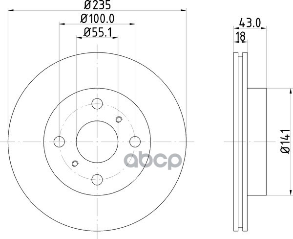 Диск Тормозной Echo Saloon (_P1_)  Platz (Ncp1_  Scp1_)  Yaris (_P1_)  Yaris (_P13_) Mintex арт. mdc1392c