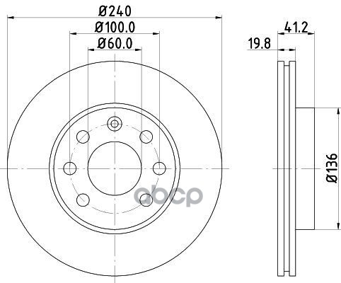 Диск Тормозной Corsa C (X01)  Corsa C Box (X01)  Corsa Hatchback  Corsa Mk Ii (C) (X01)  Corsa Saloo Mintex арт. mdc1454c