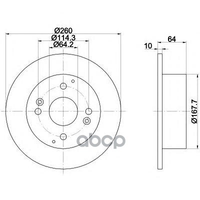Диск Тормозной Задн. Accord Vi (Cg  Ck) Accord Vi Coupe (Cg) Accord Vi Hatchback (Ch) Accord Vi Stuf Mintex арт. mdc1482