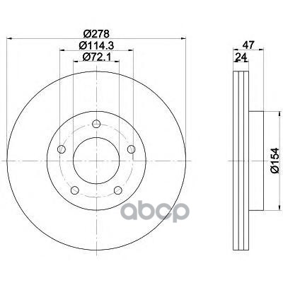 Диск Тормозной Передн. Escape Maverick Escape (Ba  Za  Zb  Zc  Zd) Escape Tribute (Ep) Tribute Gesch Mintex арт. mdc1787