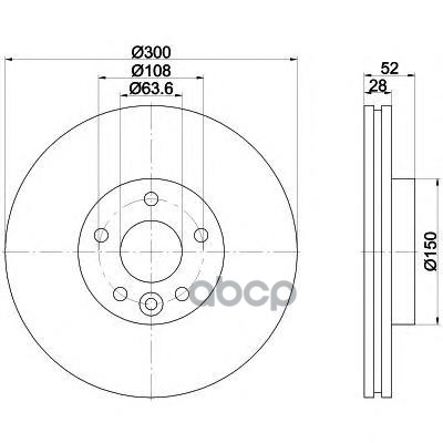 Диск Тормозной Передн. Mondeo Iv (Ba7) Mondeo Iv Stufenheck (Ba7) Mondeo Iv Saloon (Ba7) Mondeo Iv T Mintex арт. mdc2161