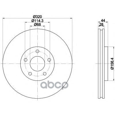 Диск Тормозной Передн. Dualis (J10  Jj10) Qashqai / Qashqai +2 (J10  Jj10) Qashqai Koleos (Hy_) Qm5 Mintex арт. mdc2178