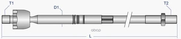 Тяга рулевая R (без наконечника) FORD Transit 2006-> MOOG FD-AX-2526 Moog арт. FD-AX-2526