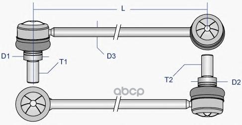 Тяга стабилизатора MOOG FD-LS-0808 Moog арт. FD-LS-0808