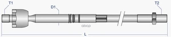 Тяга рулевая L=R (без наконечника) CITROEN/FIAT/PEUGEOT all Bus 94-06 /L=320mm MOOG FI-AX-7528 Moog арт. FI-AX-7528