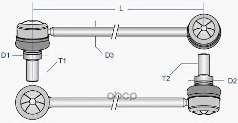 Тяга стабилизатора передняя L MOOG HY-LS-1833 Moog арт. HY-LS-1833