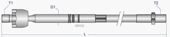 Тяга рулевая L=R (без наконечника) MB W168 MOOG ME-AX-1530 Moog арт. ME-AX-1530