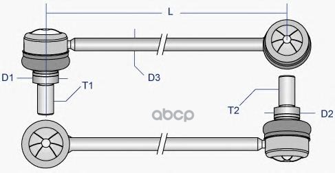 Тяга стабилизатора переднего L=R MOOG ME-LS-2060 Moog арт. ME-LS-2060