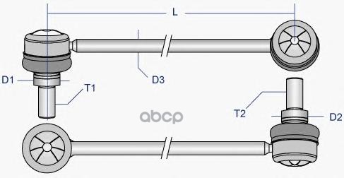 Тяга стабилизатора передняя L=R MOOG PE-LS-0592 Moog арт. PE-LS-0592