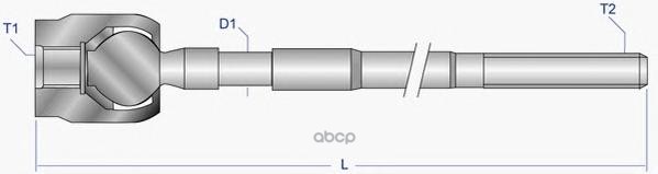 Тяга рул внутр л/пр VW Passat III (Manual steering) Moog арт. vo-ax-7157