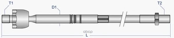 Тяга рулевая L=R (без наконечника) VW G3 ГУР+ /Type TRW MOOG VO-AX-7183 Moog арт. VO-AX-7183
