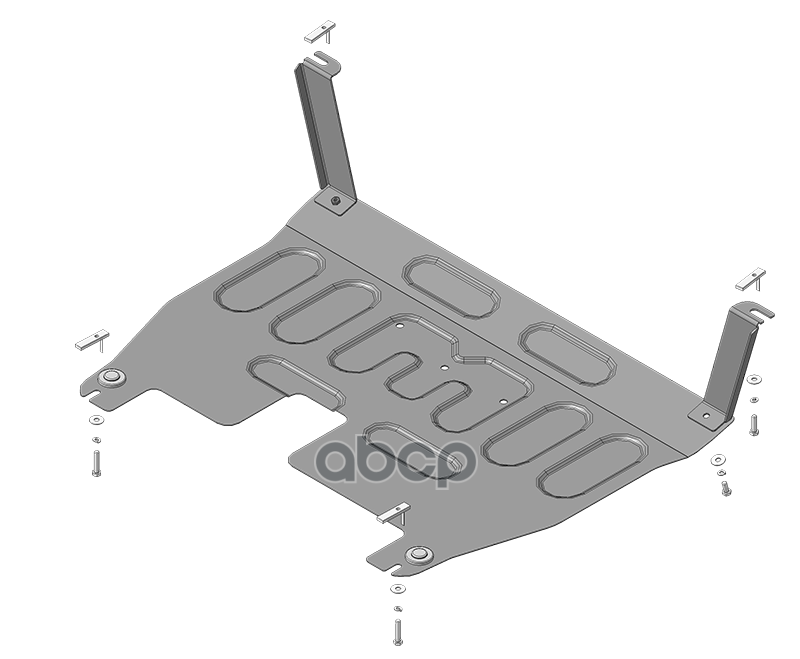 70907 (1/0/2) Защита Стальная 2 Мм Д  Кпп Hyundai Santa Fe С 2012 Г (Взамен Арт. 60907) Motodor арт. 70907