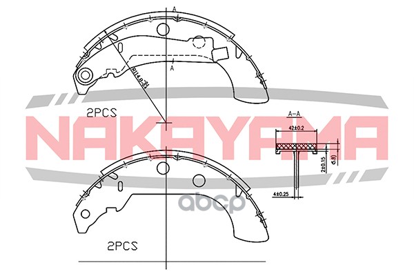 Колодки тормозные барабанные задние CITROEN XSARA NAKAYAMA арт. HS7115NY