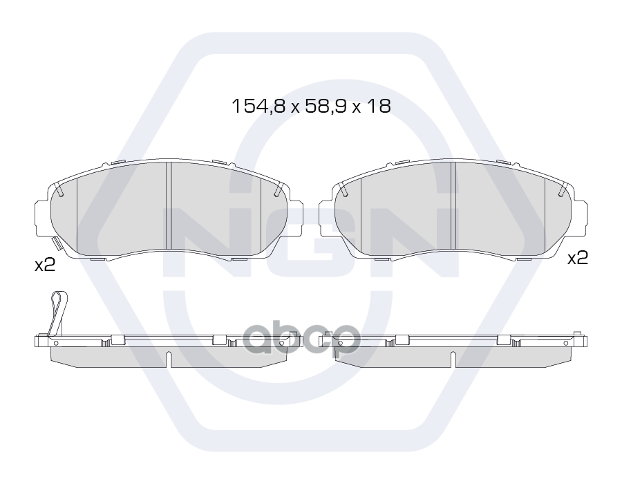 Колодки тормозные керамические  передние HONDA CR-V III 07>  HAVAL F7/F7X NGN арт. 3501291