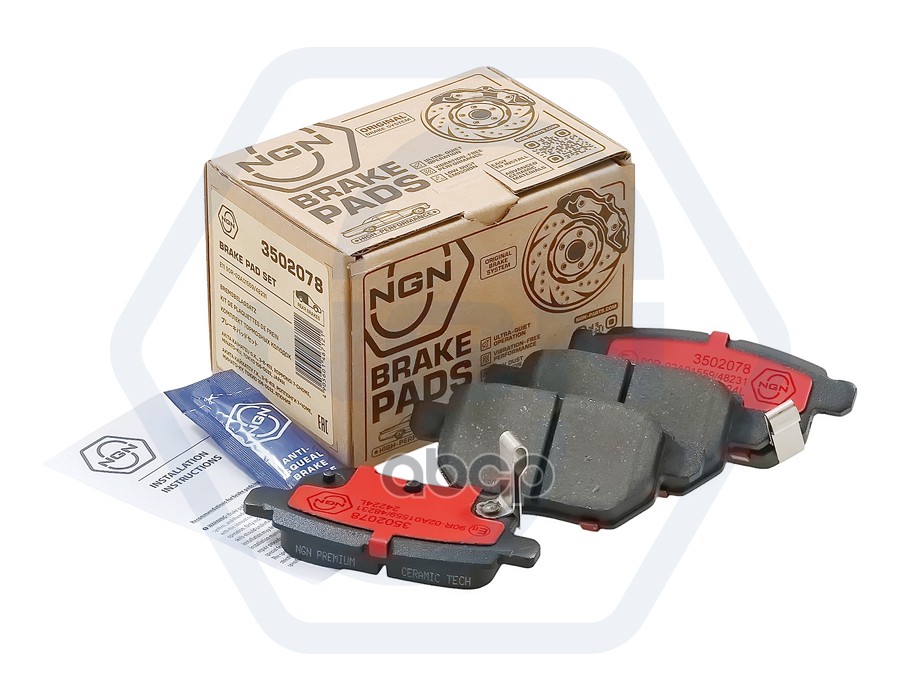 Колодки тормозные керамические  задние TOYOTA Auris(E150) 07> / Corolla(E150) 06> NGN арт. 3502078