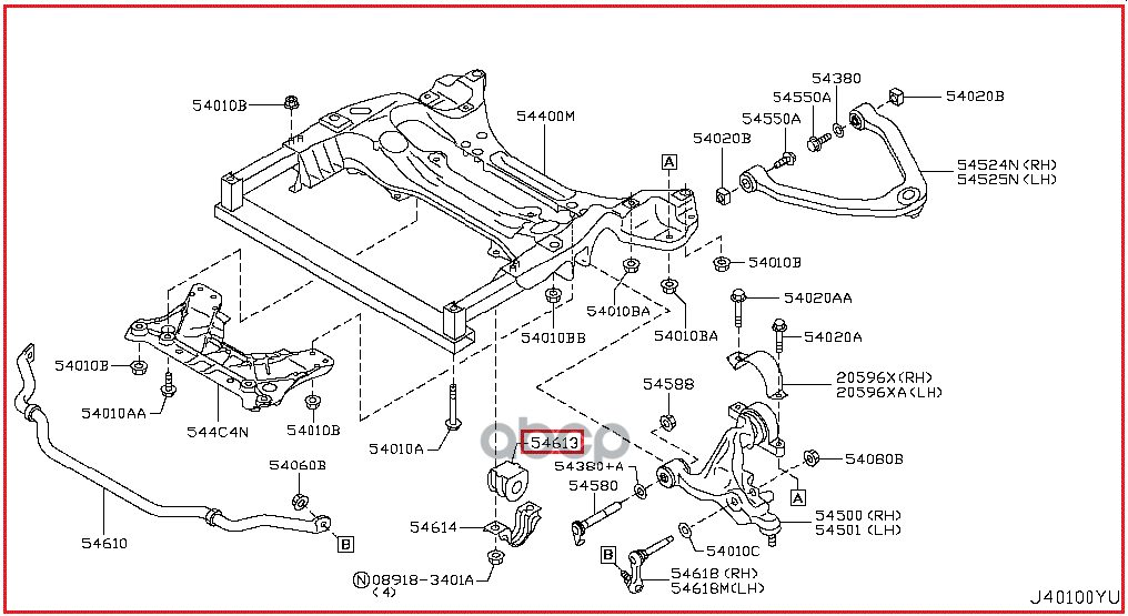 Втулка стабилизатора переднего NISSAN 54613-JK05B NISSAN арт. 54613-JK05B