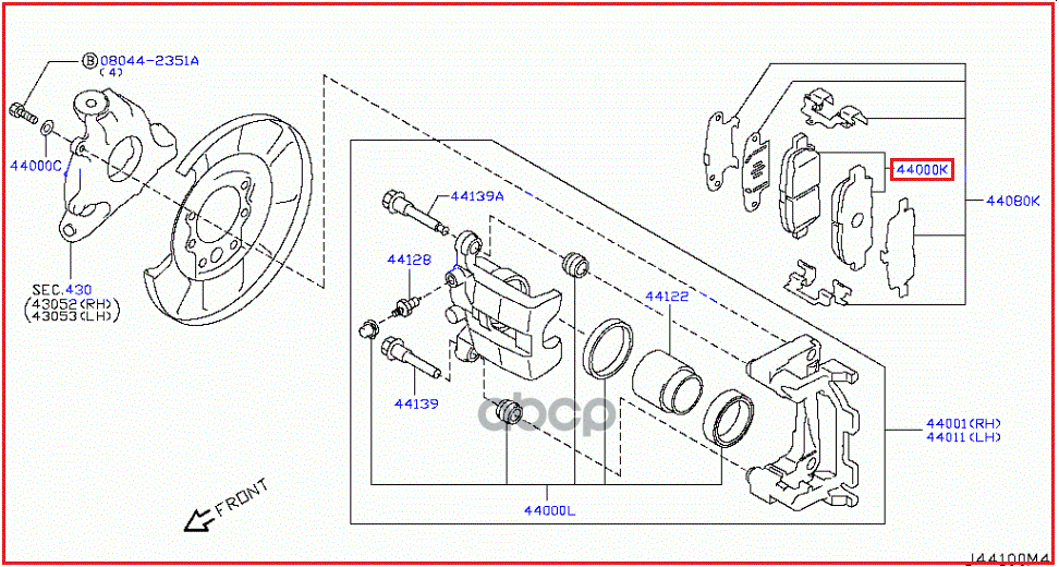 Колодки Тормозные Дисковые | Зад | NISSAN арт. D40601MB0A