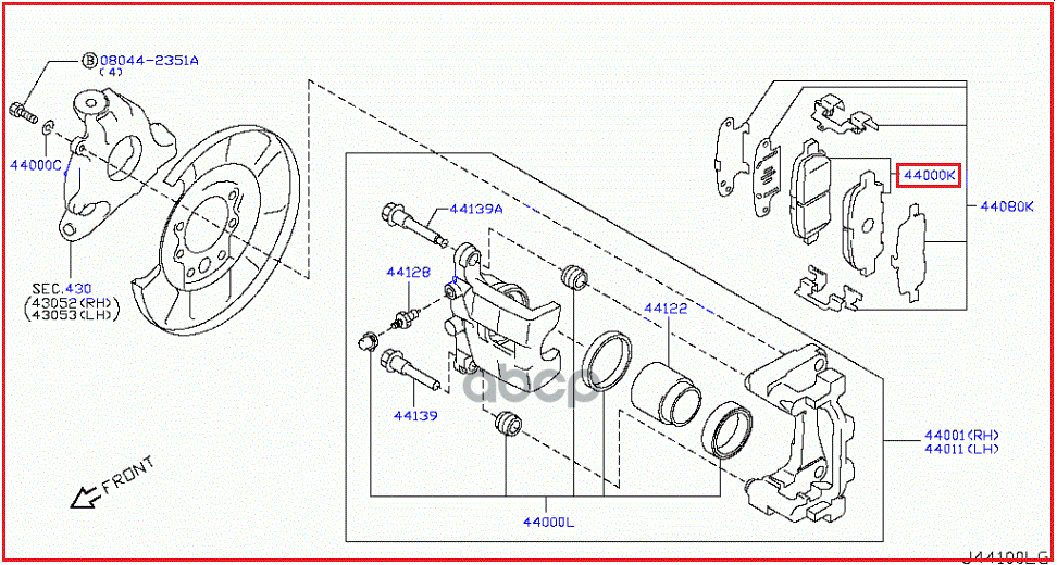 Тормозные Колодки Задние/Pad Kit-Disc Br D4m60-Eg50c NISSAN арт. D4M60EG50C