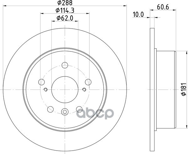 Диск Тормозной | Зад | NISSHINBO арт. ND1005K