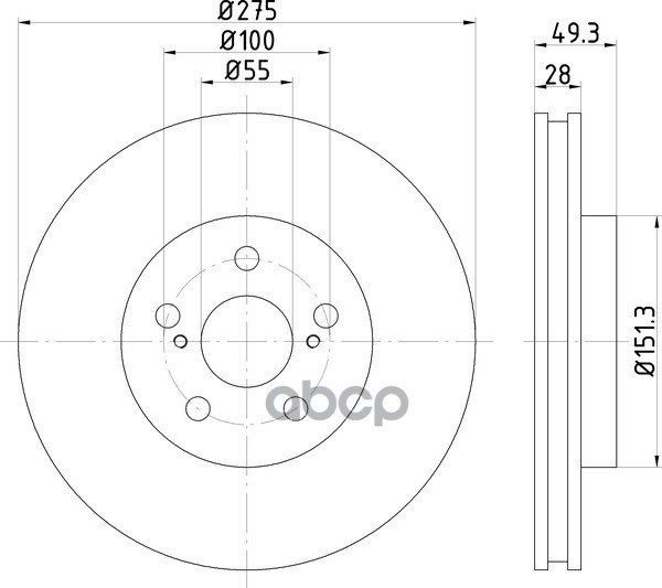 Диск Тормозной | Перед | NISSHINBO арт. ND1019