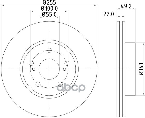 Диск Тормозной | Перед | NISSHINBO арт. ND1027K