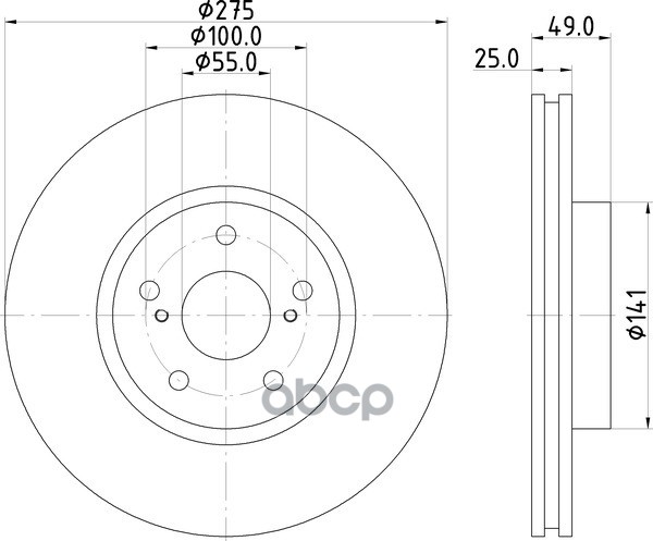 Диск Тормозной | Перед | NISSHINBO арт. ND1078K
