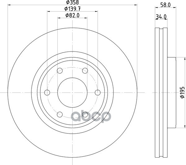 Диск Тормозной | Перед | NISSHINBO арт. ND2000K