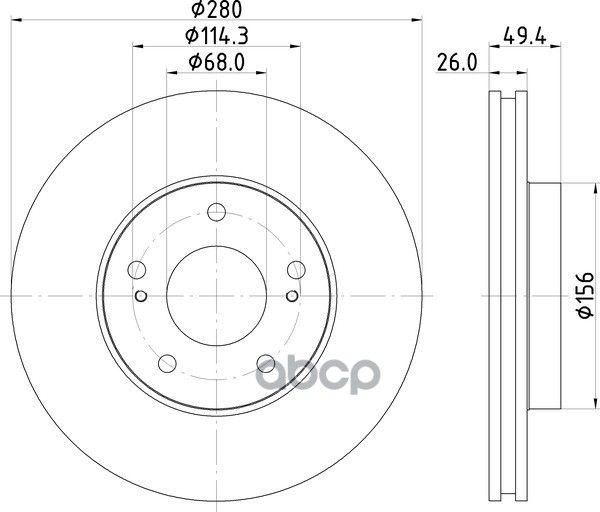 Диск Тормозной | Перед | NISSHINBO арт. ND2002K