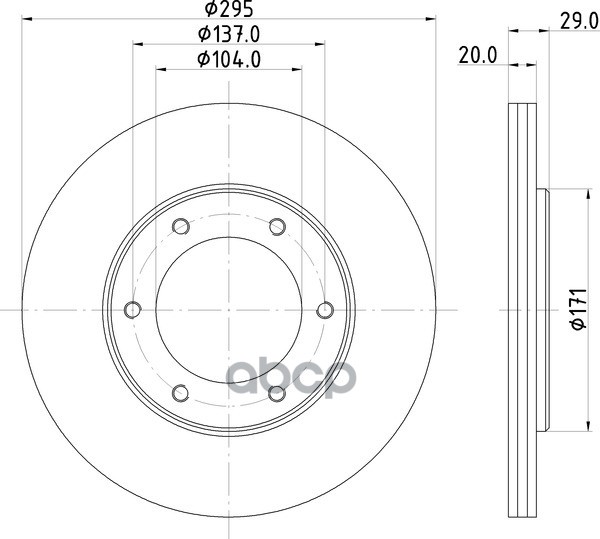 Диск Тормозной | Перед | NISSHINBO арт. ND2015K
