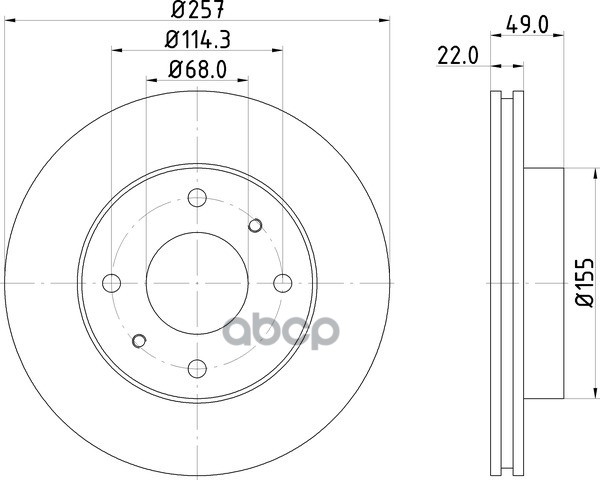 Диск Тормозной | Перед | NISSHINBO арт. ND2018K