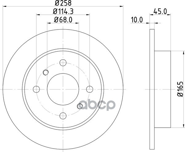 Диск Тормозной | Зад | NISSHINBO арт. ND2019K