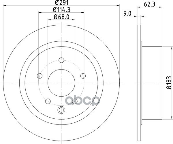 Диск Тормозной | Зад | NISSHINBO арт. ND2034K