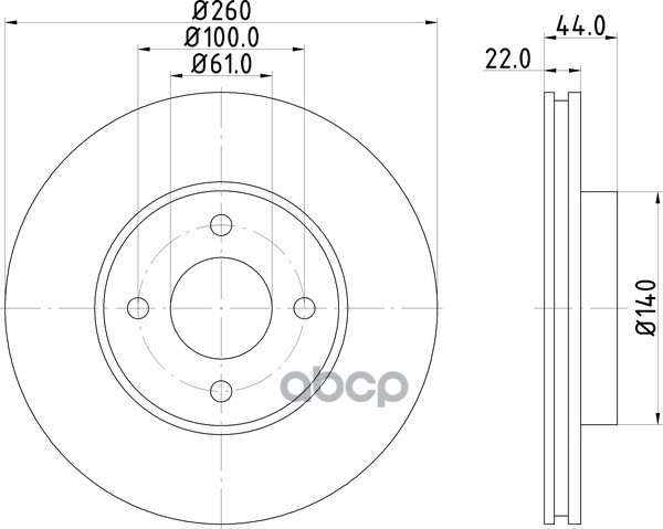 Диск Тормозной | Перед | NISSHINBO арт. ND2035K