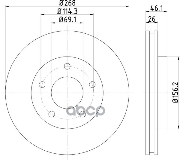 Диск Тормозной | Перед | NISSHINBO арт. ND3007