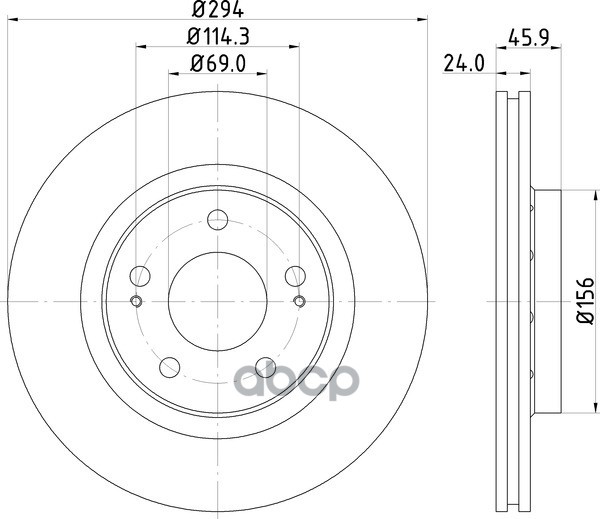 Диск Тормозной Передн. C-Crosser (Ep_) C-Crosser Enterprise Airtrek I (Cu_w) Galant Fortis Viii Spor NISSHINBO арт. nd3044k