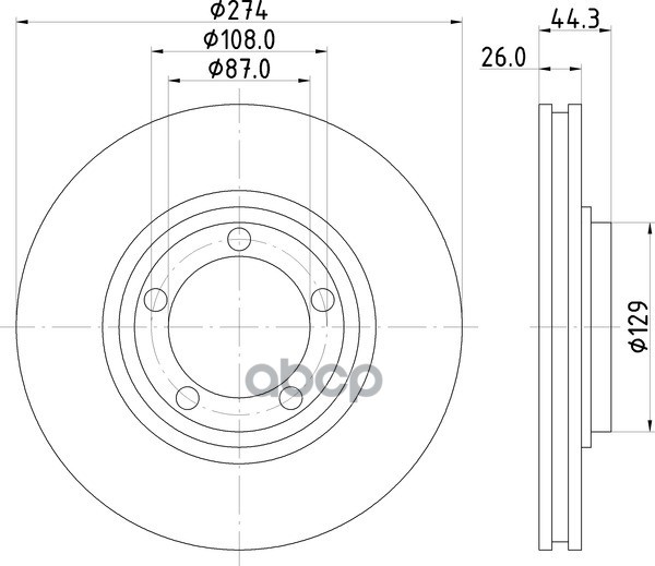 Диск Тормозной | Перед | NISSHINBO арт. ND6026K