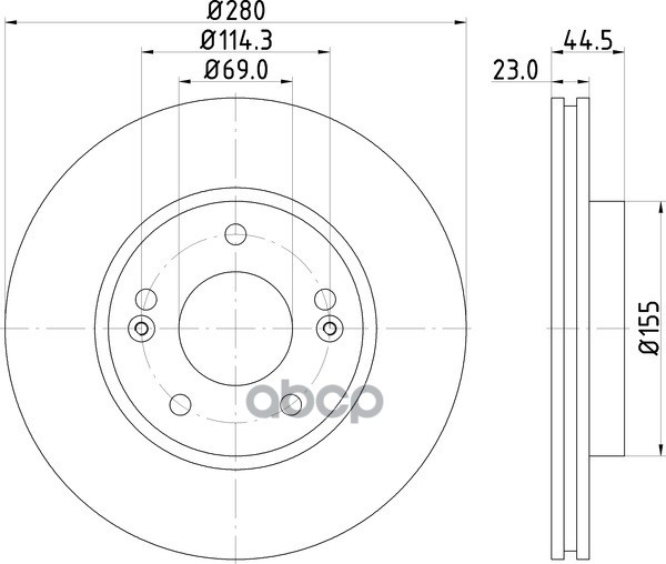 Диск Тормозной | Перед | NISSHINBO арт. ND6028K