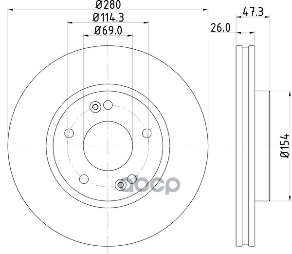 Диск Тормозной | Перед | NISSHINBO арт. ND6037K