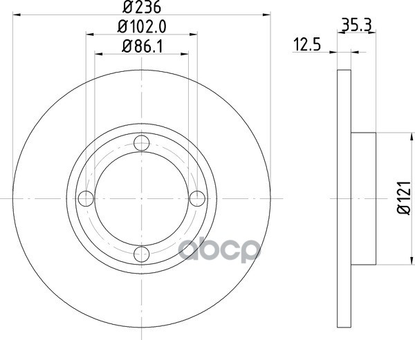 Диск Тормозной | Перед | NISSHINBO арт. ND6046K