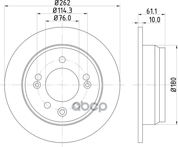 Диск Тормозной | Зад | NISSHINBO арт. ND6076K