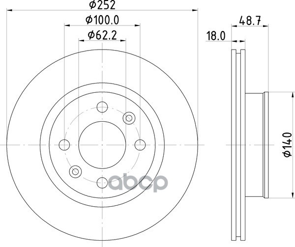 Диск Тормозной | Перед | NISSHINBO арт. ND6087K