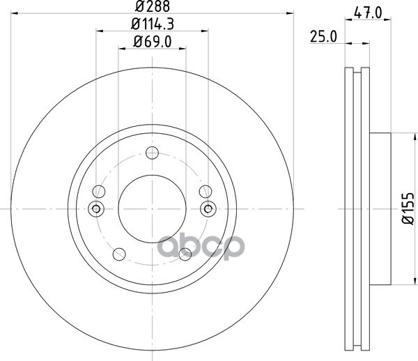 Диск Тормозной | Перед | NISSHINBO арт. ND6094K