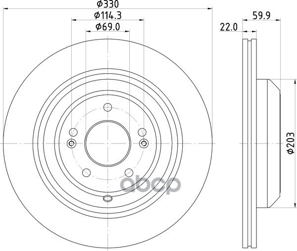 Диск Тормозной | Зад | NISSHINBO арт. ND6116K
