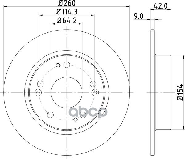 Диск Тормозной | Зад | NISSHINBO арт. ND8003K
