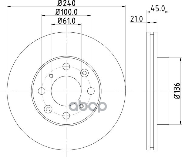 Диск Тормозной | Перед | NISSHINBO арт. ND8017K