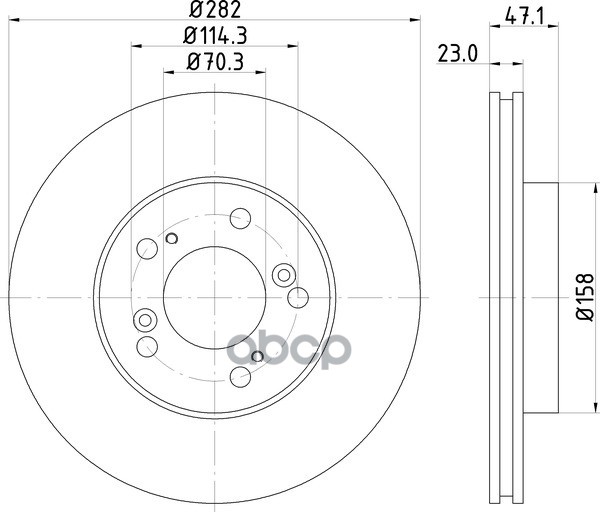 Диск Тормозной | Перед | NISSHINBO арт. ND8021